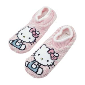 🆕 Hello Kitty Slipper Socks w/Grippers Plush and Soft Women's Shoe Size 4-10